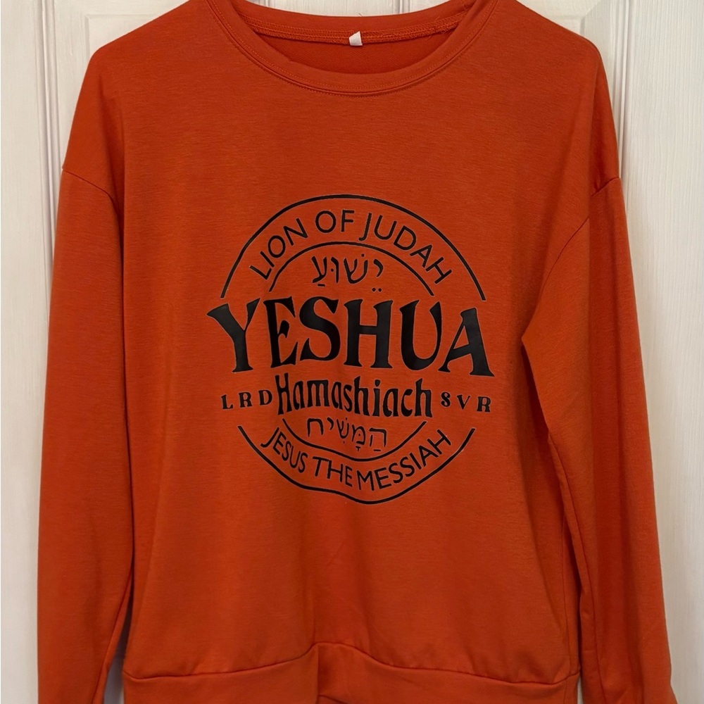 Orange Yeshua Jesus Sweatshirt
